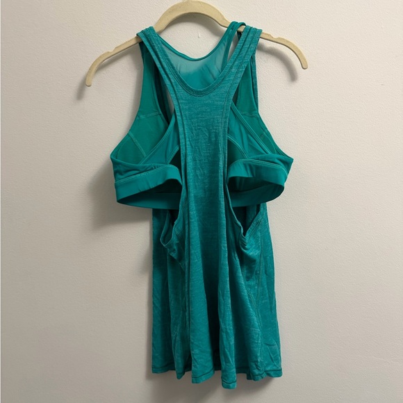 Lululemon Glide and Stride Tank Heathered - Viridian Green - Size 10 - Picture 4 of 12